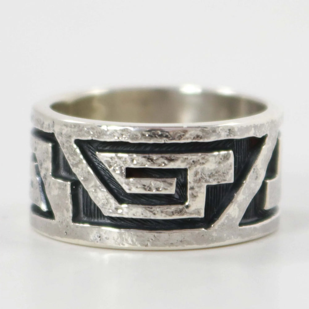 Hopi Overlay Ring by Ruben Saufkie - Garland's