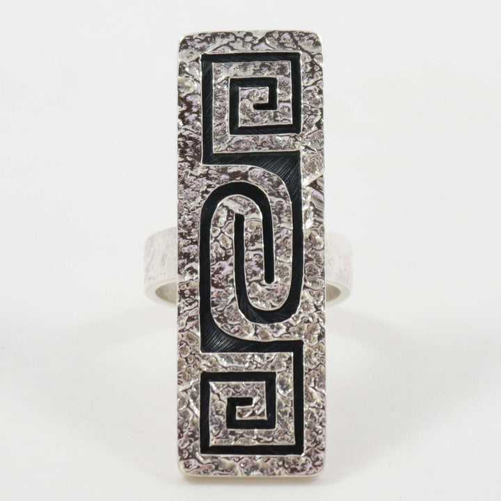 Hopi Overlay Ring by Ruben Saufkie - Garland's