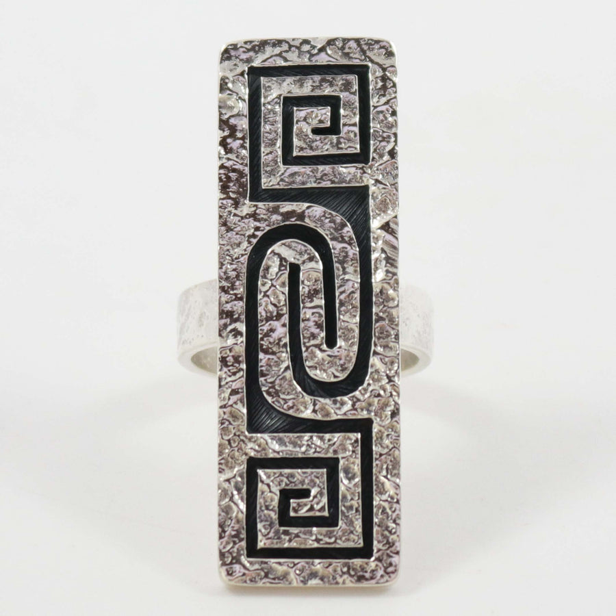 Hopi Overlay Ring by Ruben Saufkie - Garland's