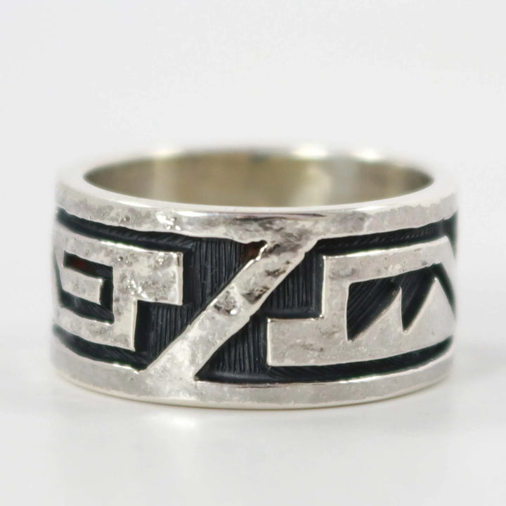 Hopi Overlay Ring by Ruben Saufkie - Garland's