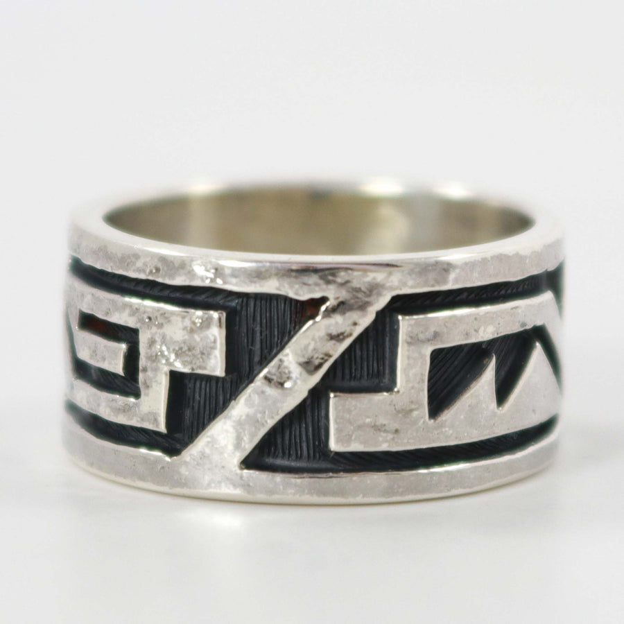 Hopi Overlay Ring by Ruben Saufkie - Garland's