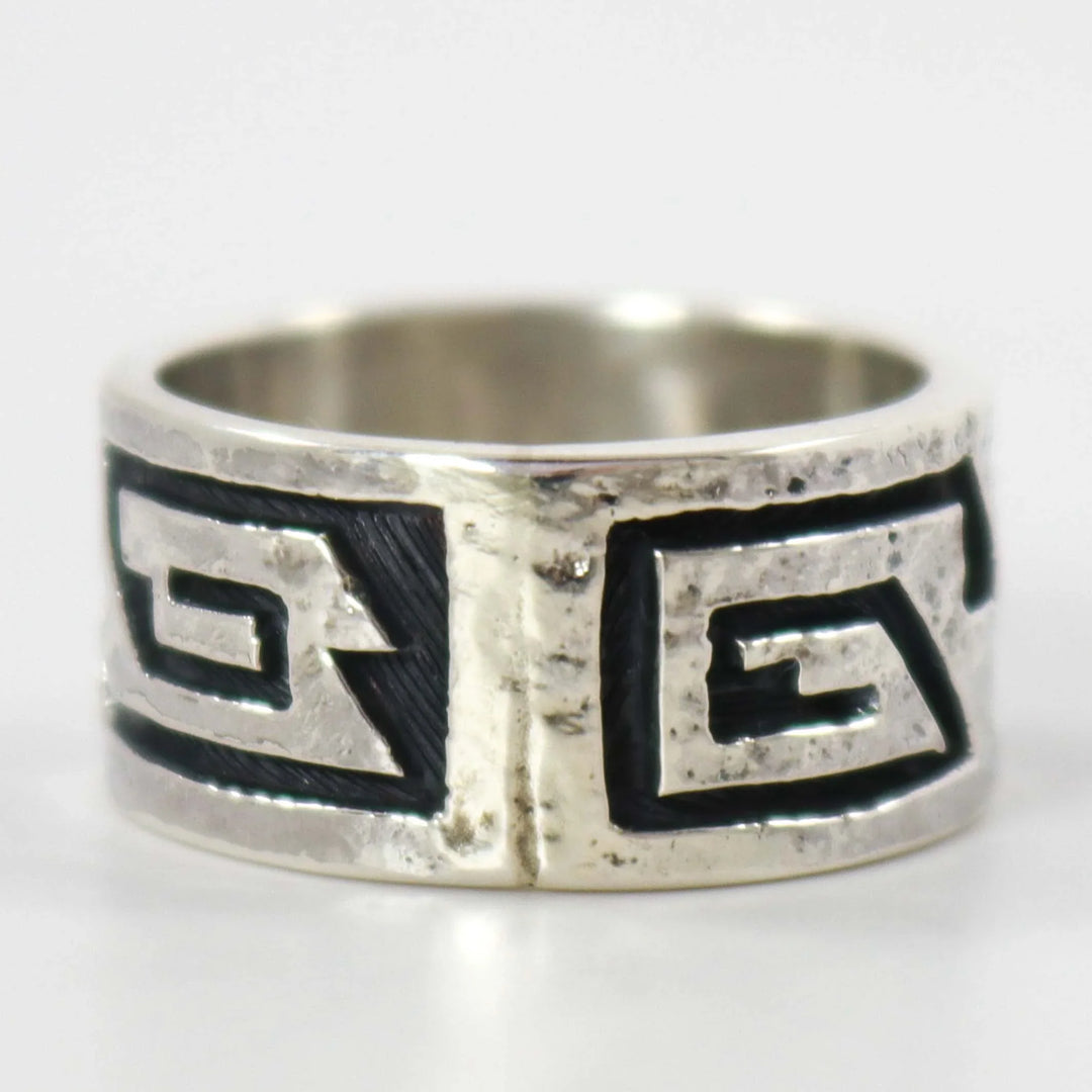 Hopi Overlay Ring by Ruben Saufkie - Garland's