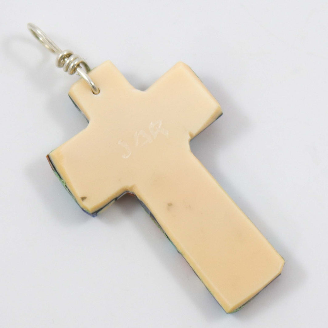 Inlay Cross Pendant by Joe and Angie Reano - Garland's