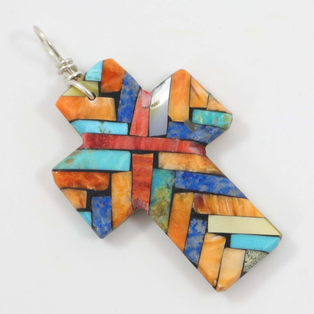 Inlay Cross Pendant by Joe and Angie Reano - Garland's