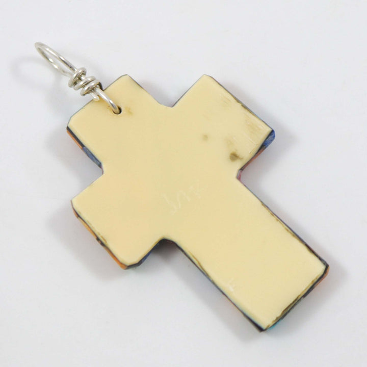 Inlay Cross Pendant by Joe and Angie Reano - Garland's