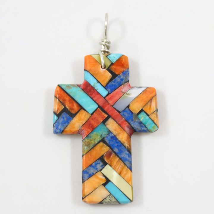 Inlay Cross Pendant by Joe and Angie Reano - Garland's