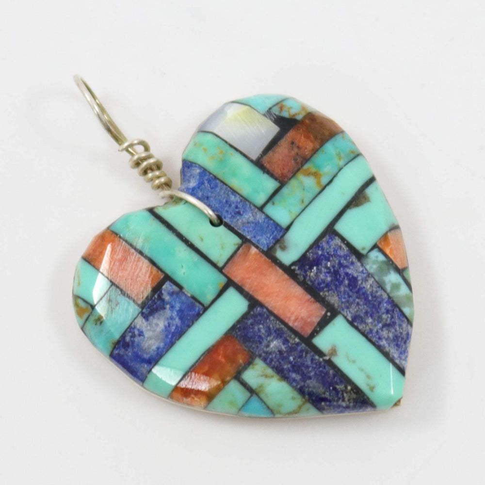 Inlay Heart Pendant by Joe and Angie Reano - Garland's