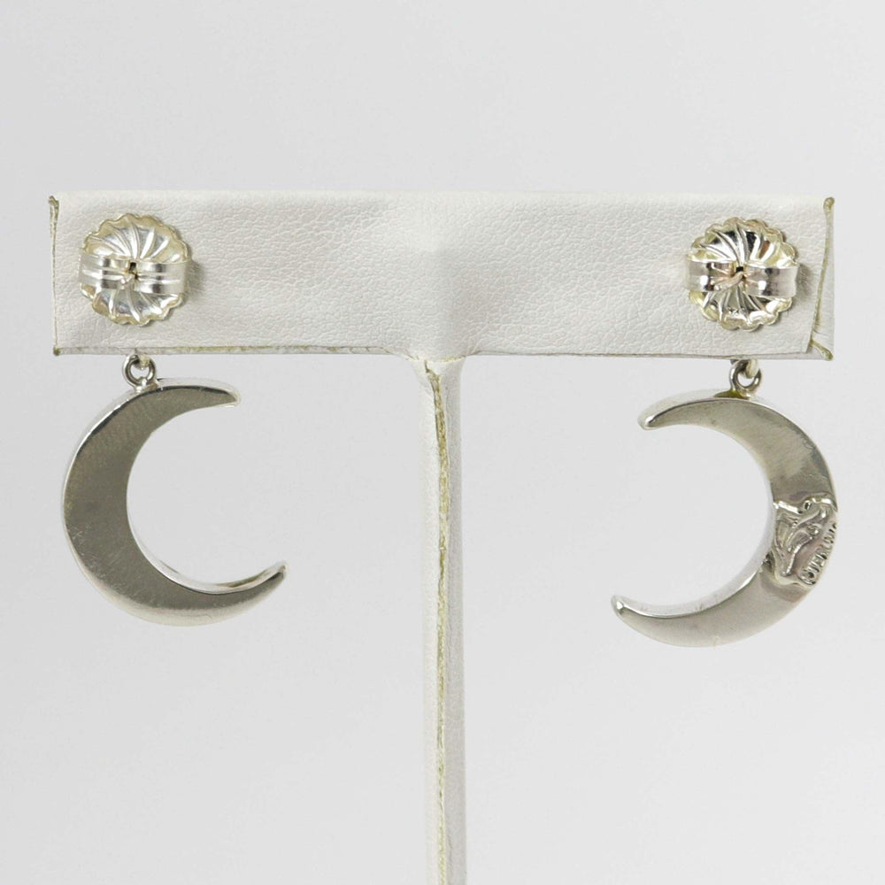 Inlay Moon Earrings by Irene and Carl Clark - Garland's