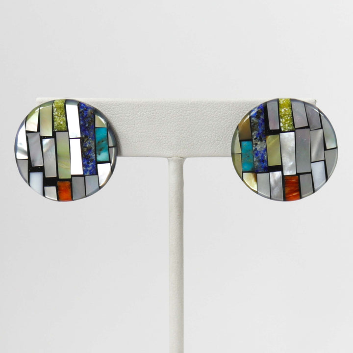 Inlay Shell Earrings by Janalee Reano Valencia - Garland's