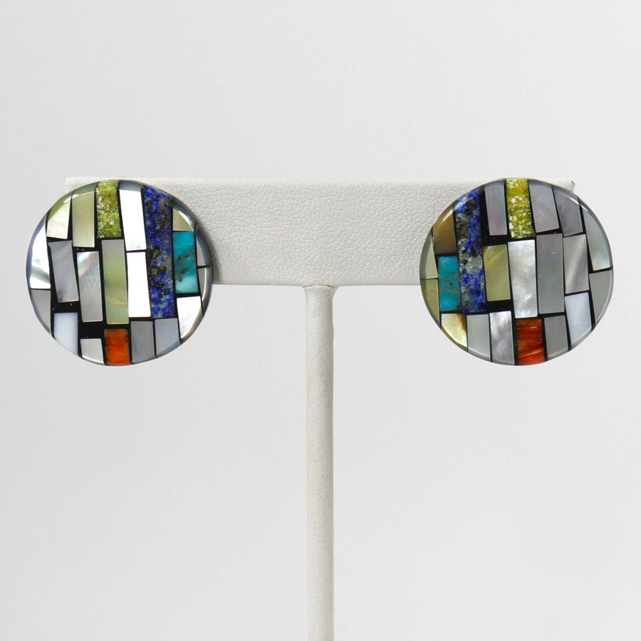Inlay Shell Earrings by Janalee Reano Valencia - Garland's
