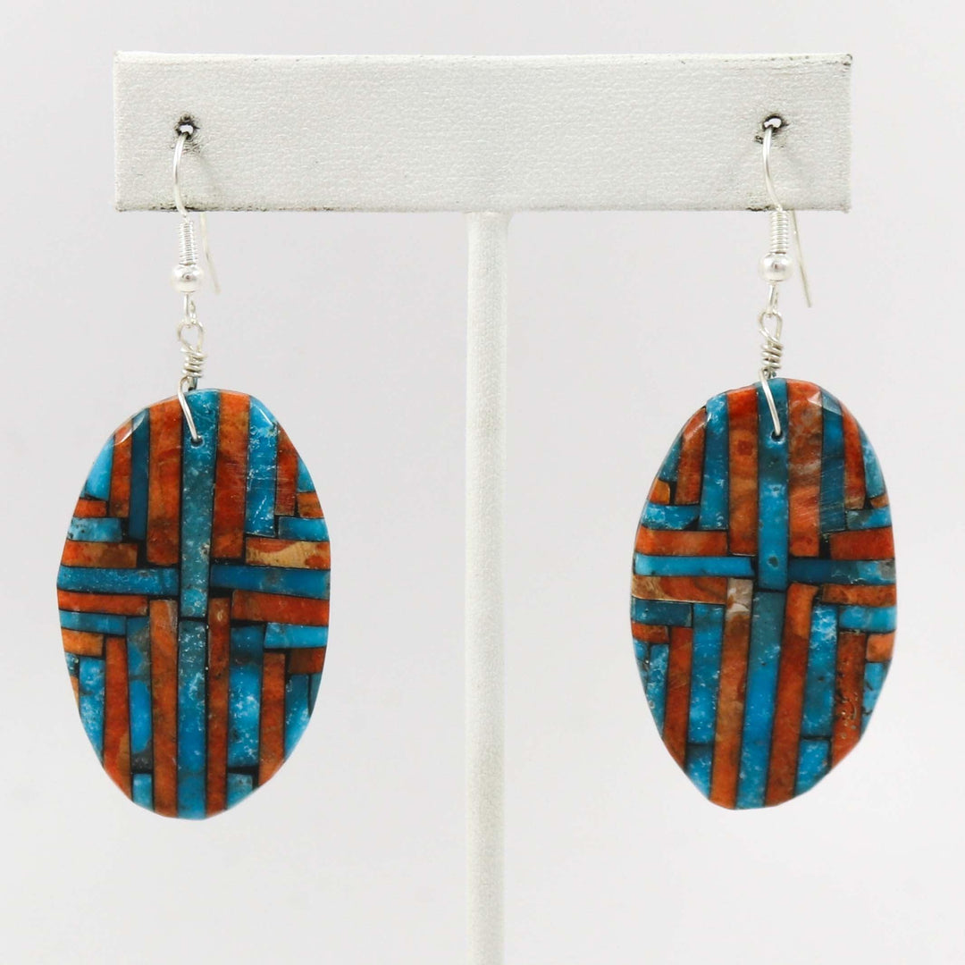 Inlay Shell Earrings by Joe and Angie Reano - Garland's