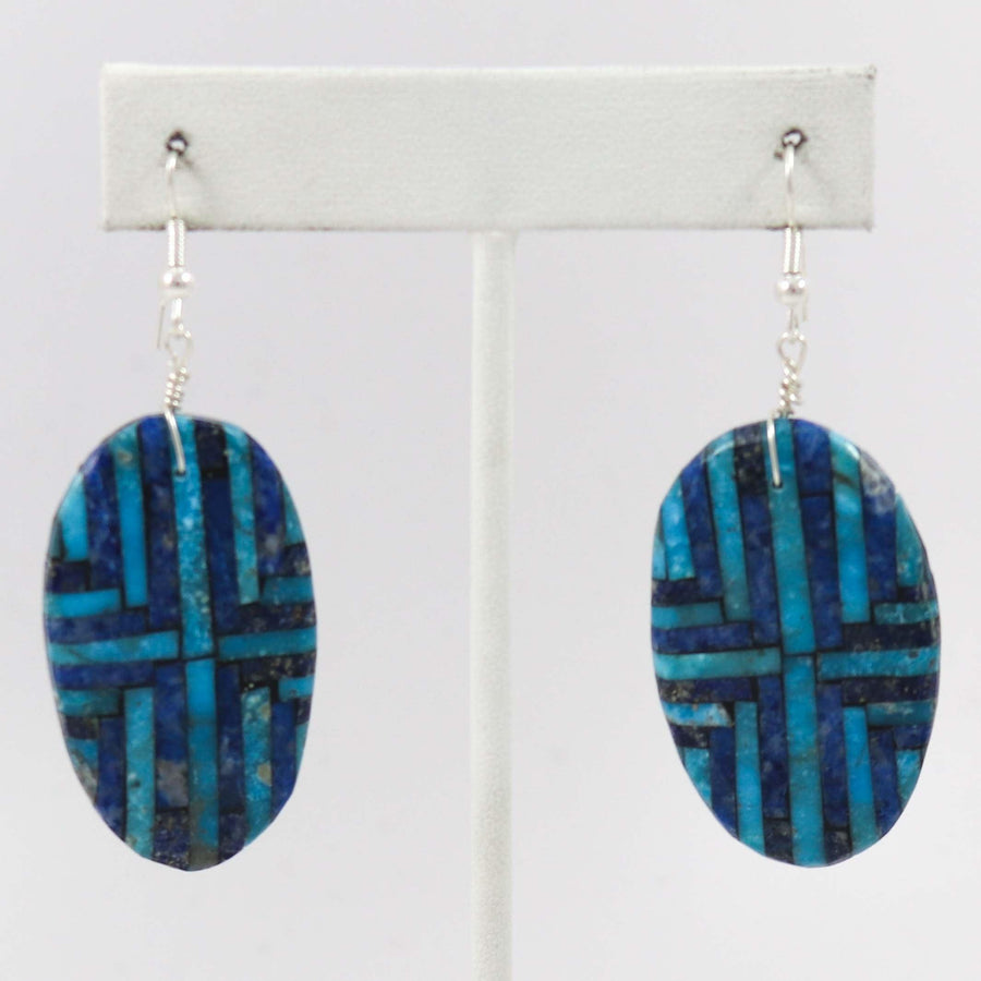 Inlay Shell Earrings by Joe and Angie Reano - Garland's