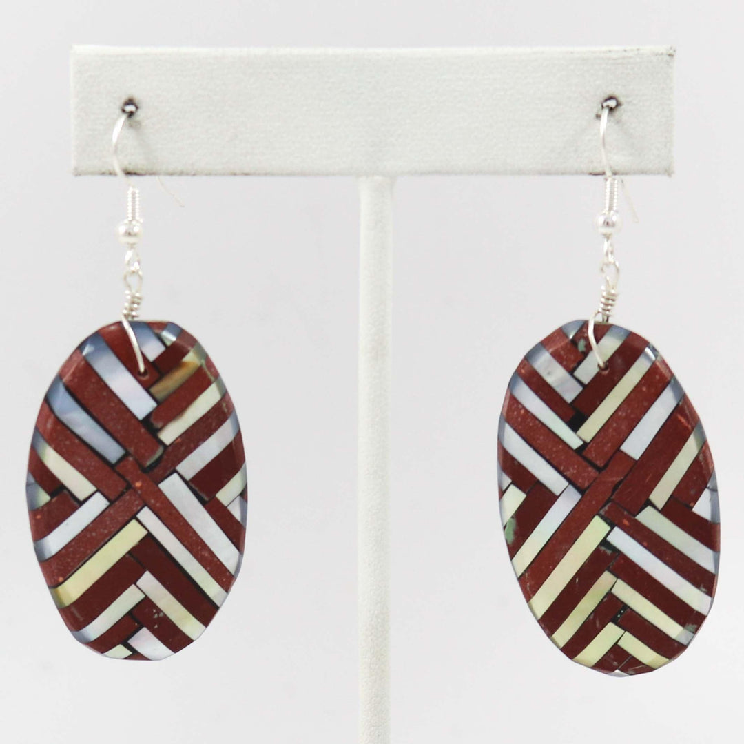 Inlay Shell Earrings by Joe and Angie Reano - Garland's