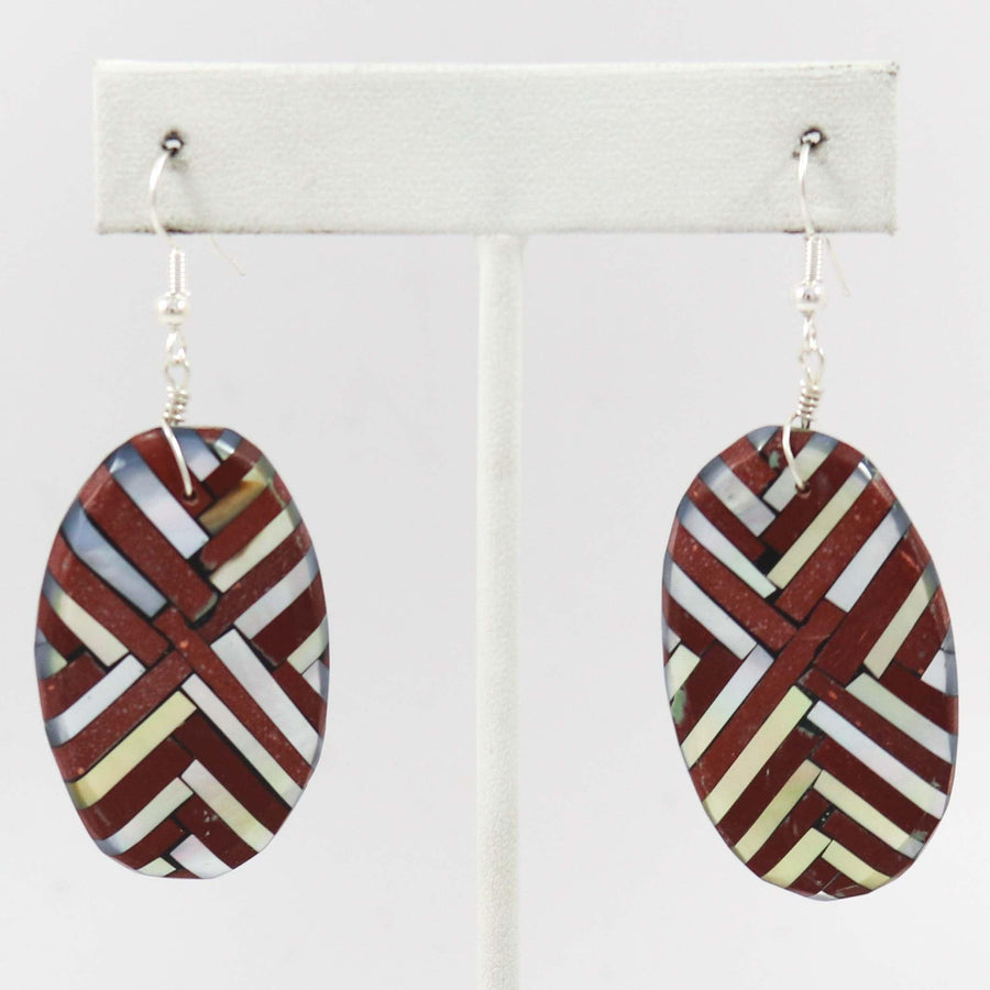 Inlay Shell Earrings by Joe and Angie Reano - Garland's
