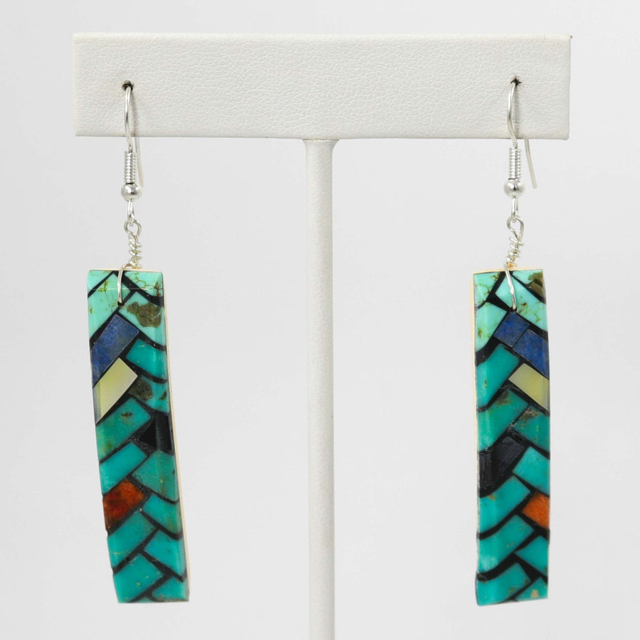 Inlay Shell Earrings by Joe and Angie Reano - Garland's