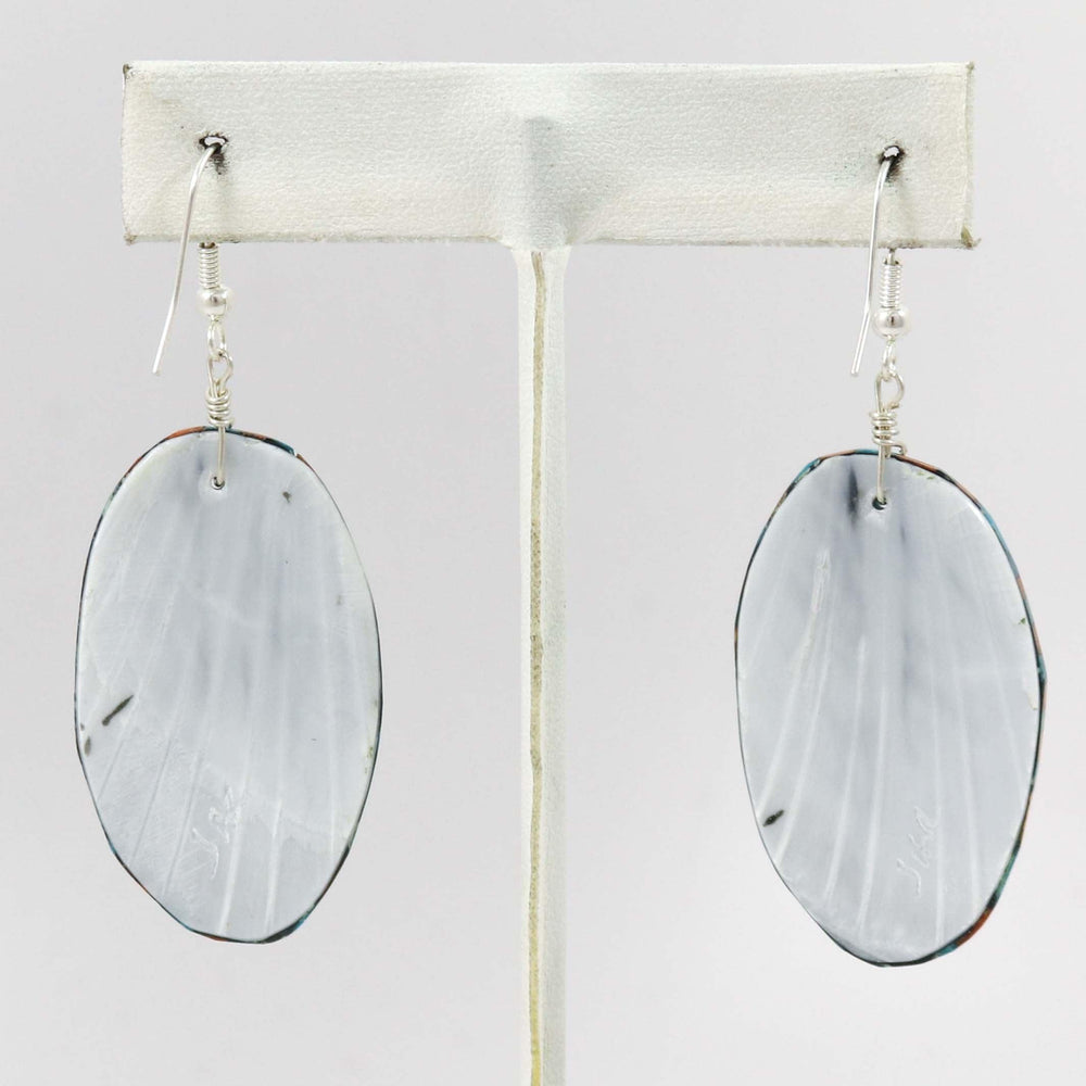 Inlay Shell Earrings by Joe and Angie Reano - Garland's