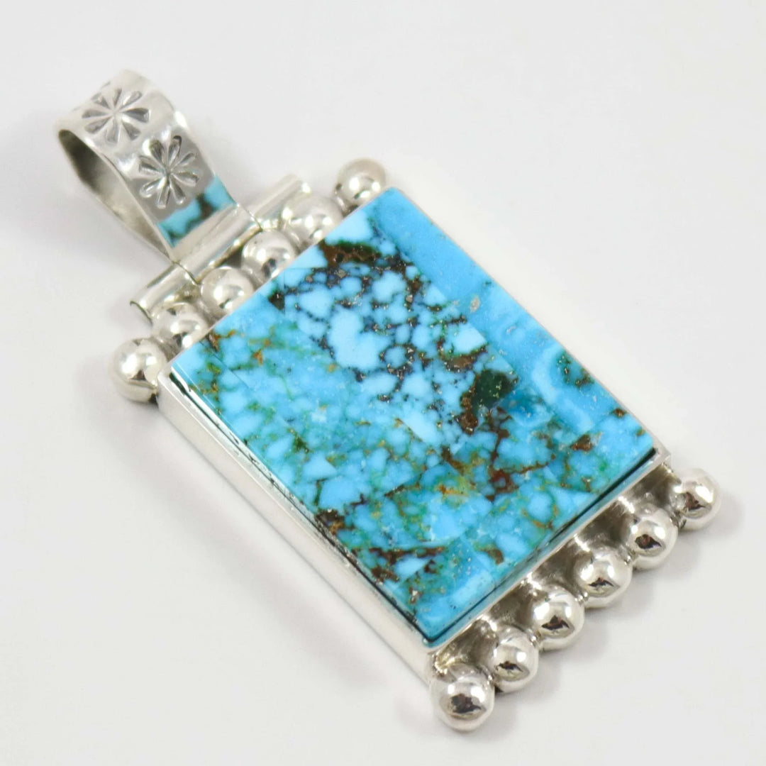 Ithaca Peak Turquoise Pendant by Bryon Yellowhorse - Garland's