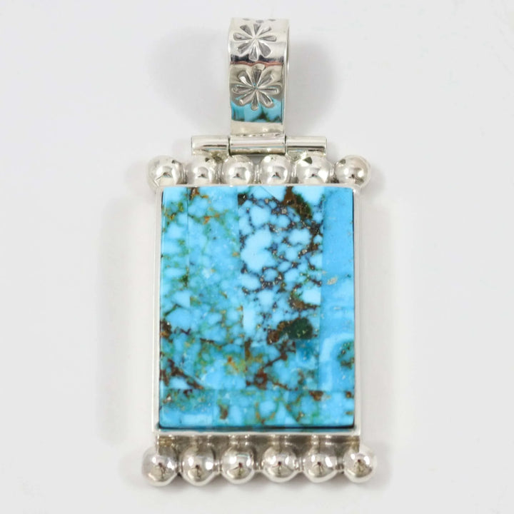 Ithaca Peak Turquoise Pendant by Bryon Yellowhorse - Garland's