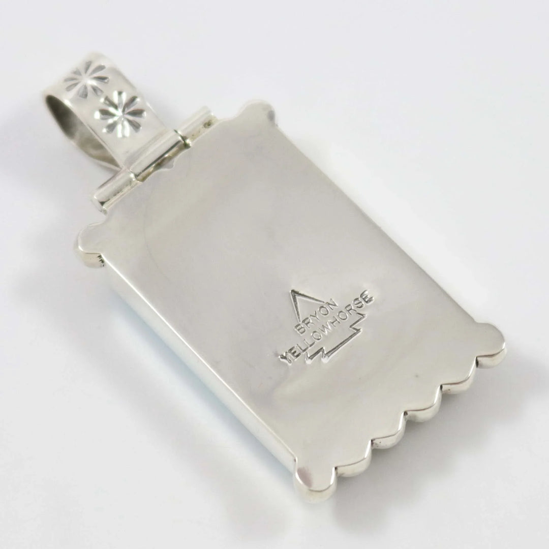 Ithaca Peak Turquoise Pendant by Bryon Yellowhorse - Garland's