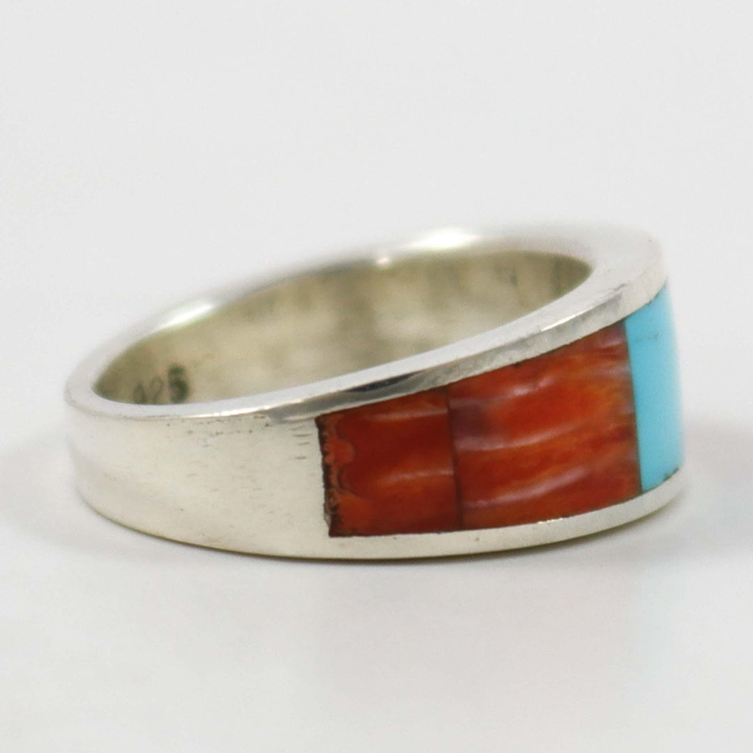 Kingman Turquoise and Spiny Ring by Noah Pfeffer - Garland's
