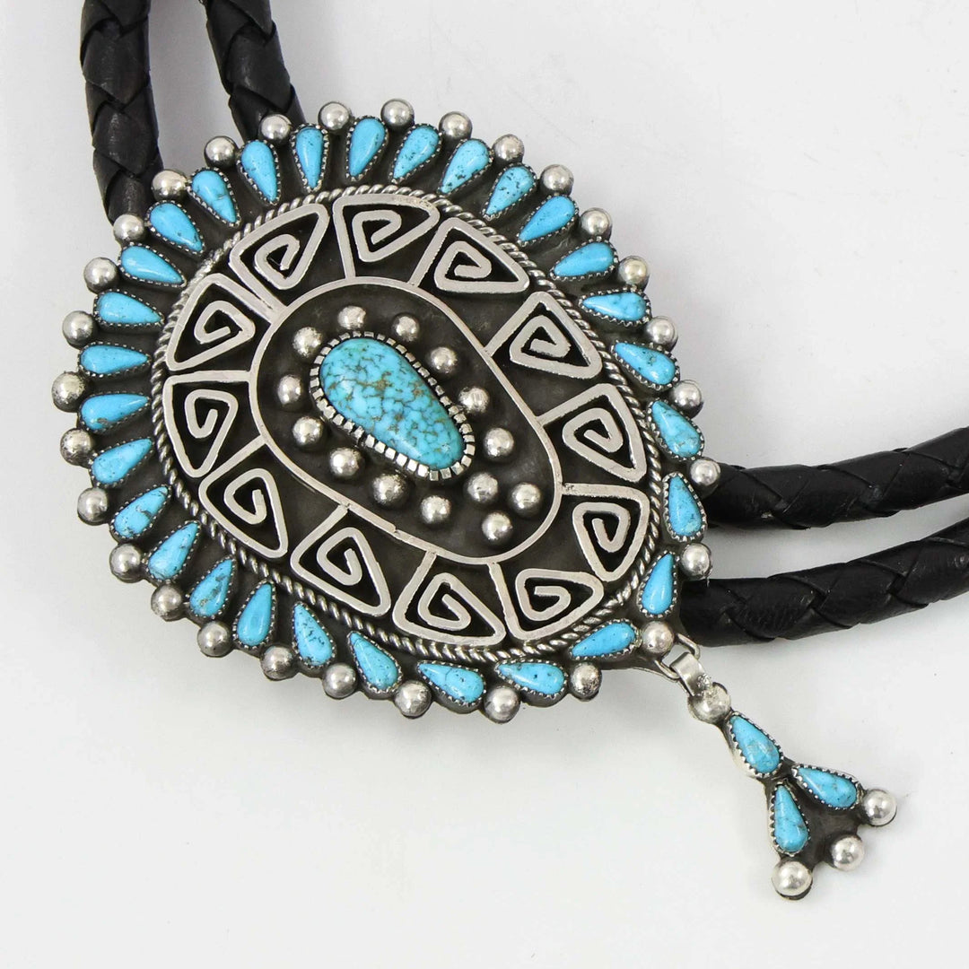 Kingman Turquoise Bola Tie by Billy Betoney - Garland's