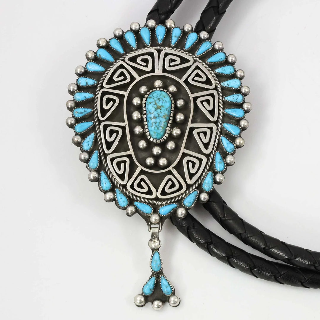 Kingman Turquoise Bola Tie by Billy Betoney - Garland's