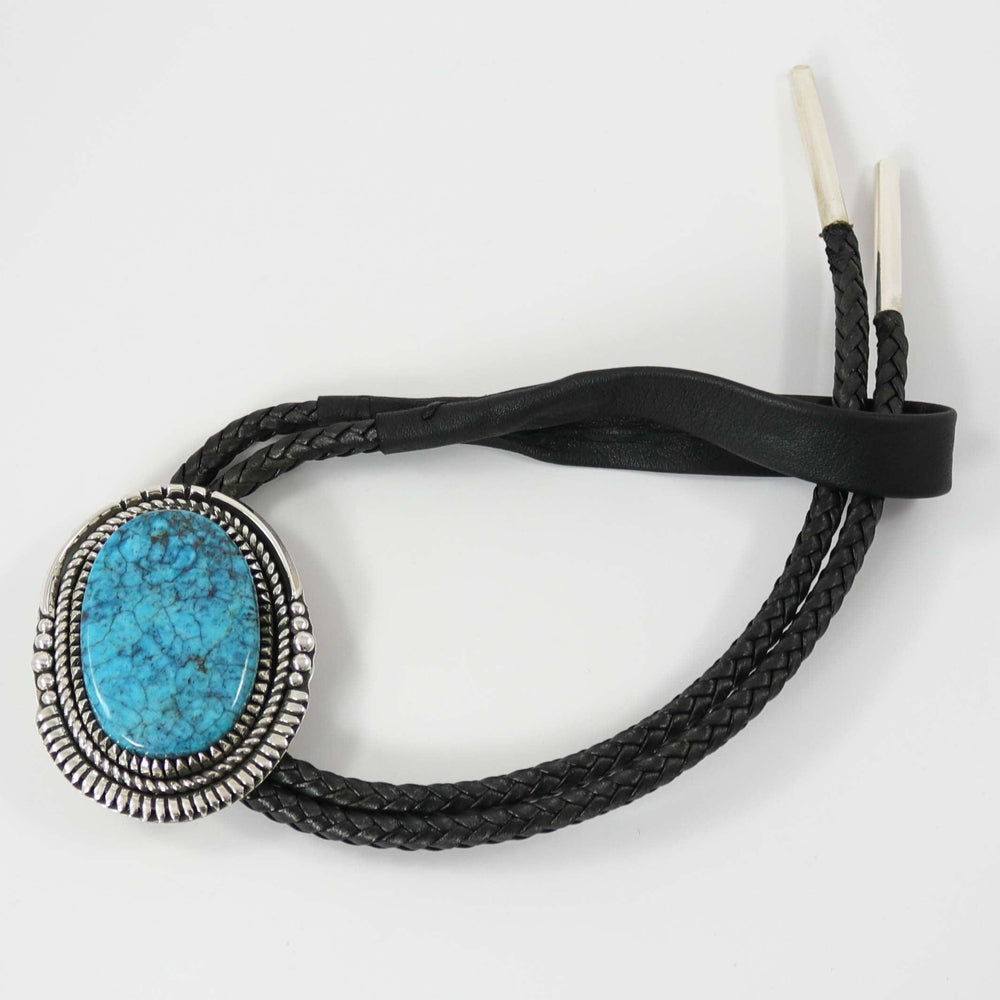 Kingman Turquoise Bola Tie by Bob Robbins - Garland's
