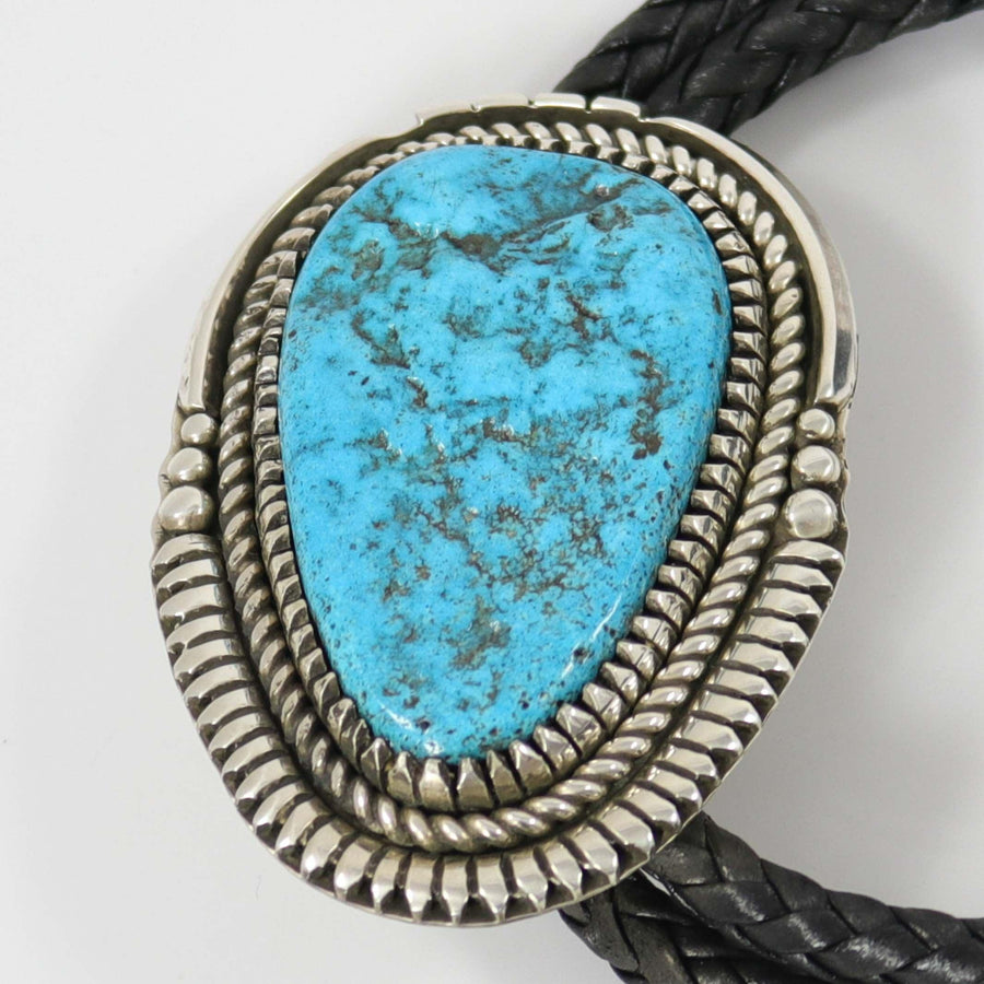 Kingman Turquoise Bola Tie by Bob Robbins - Garland's