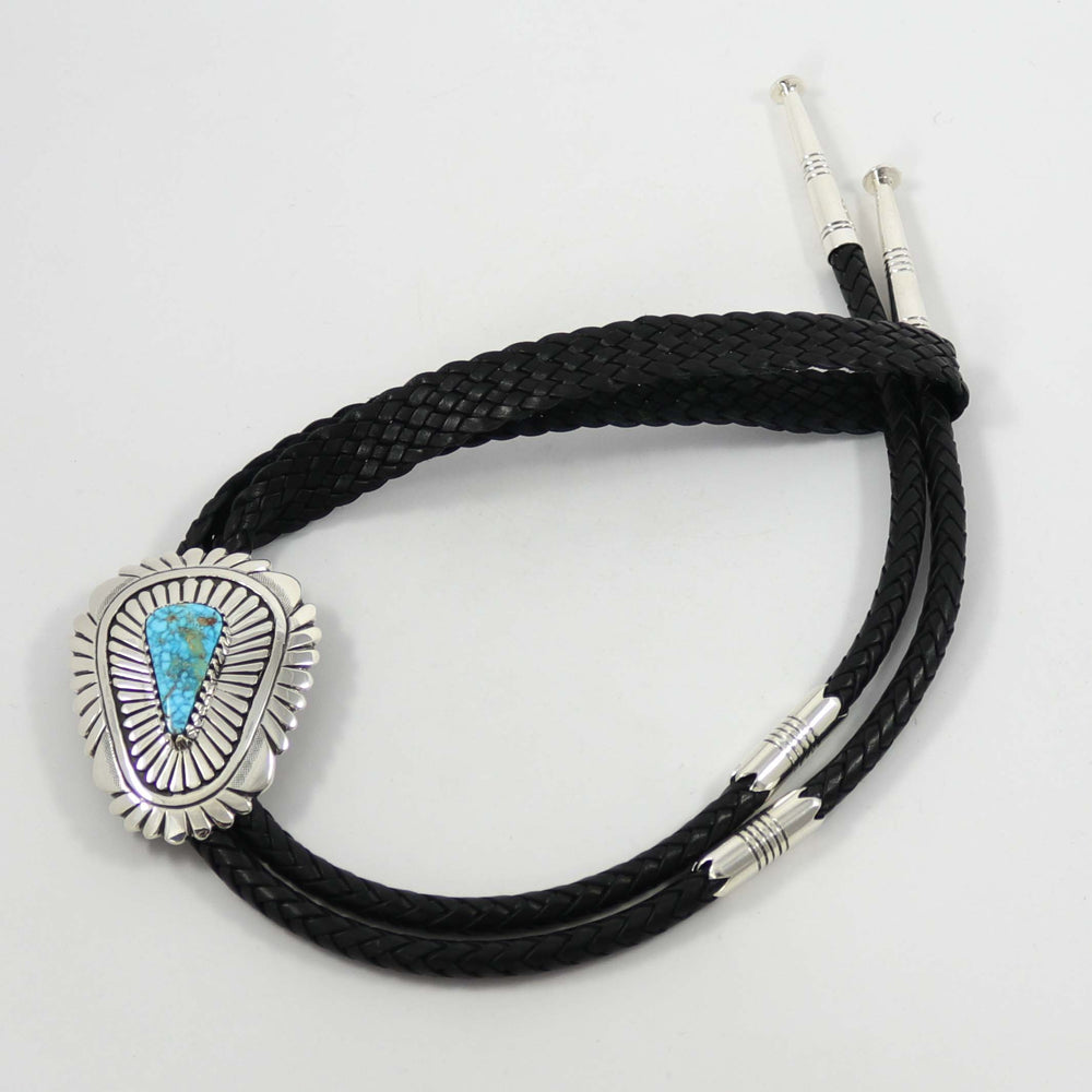Kingman Turquoise Bola Tie by Charlie John - Garland's