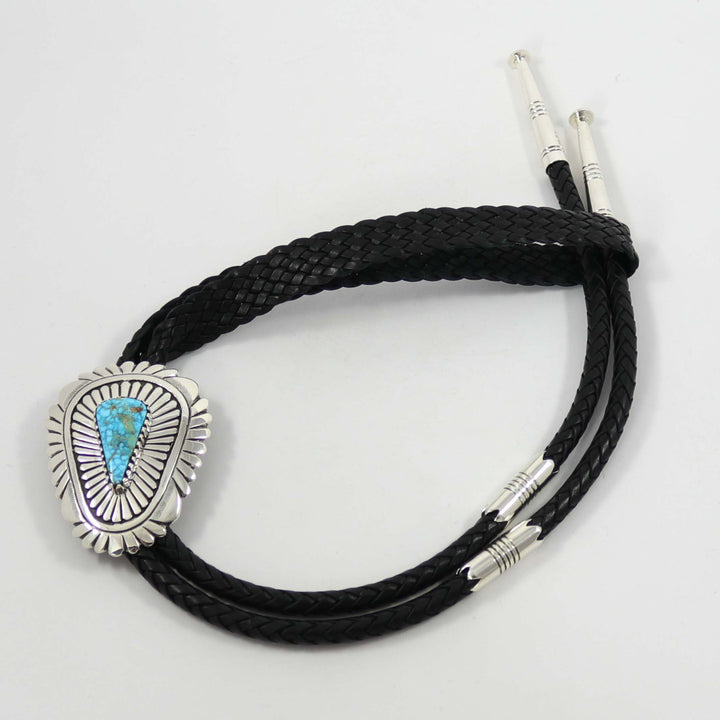 Kingman Turquoise Bola Tie by Charlie John - Garland's