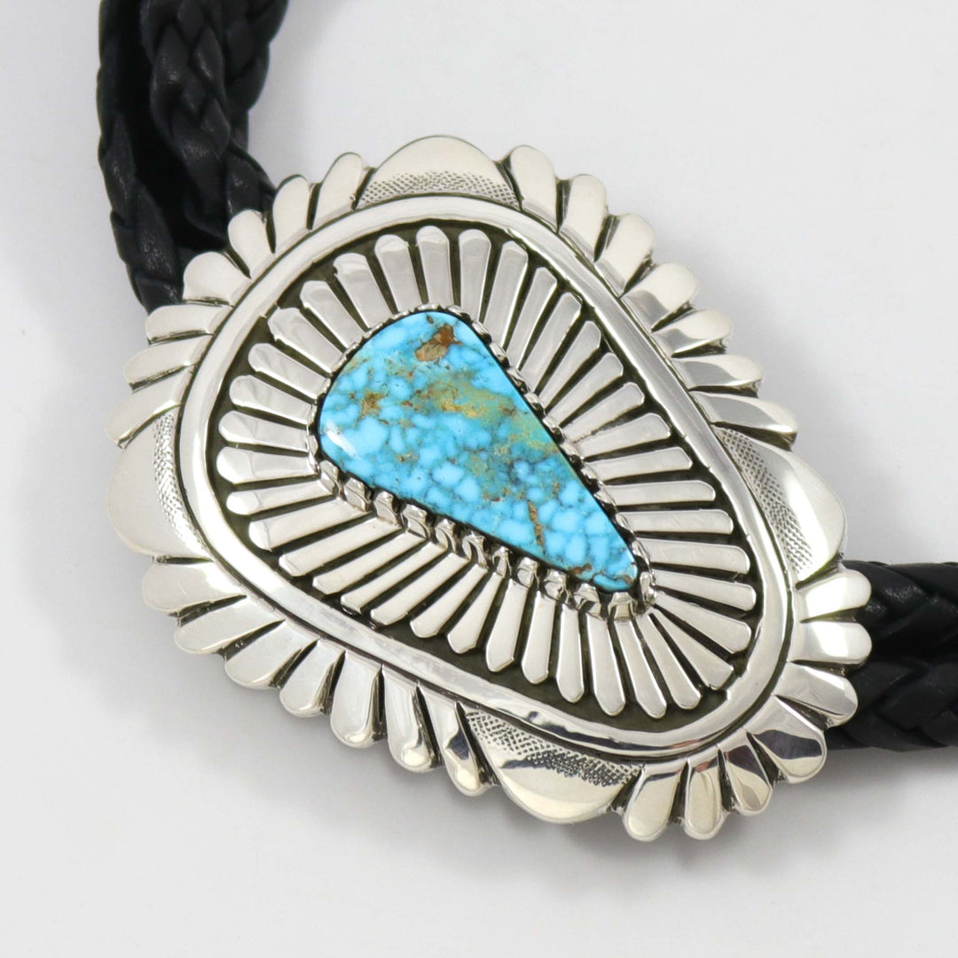 Kingman Turquoise Bola Tie by Charlie John - Garland's