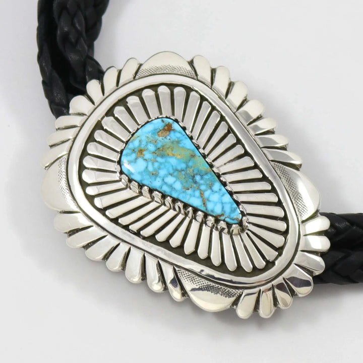 Kingman Turquoise Bola Tie by Charlie John - Garland's