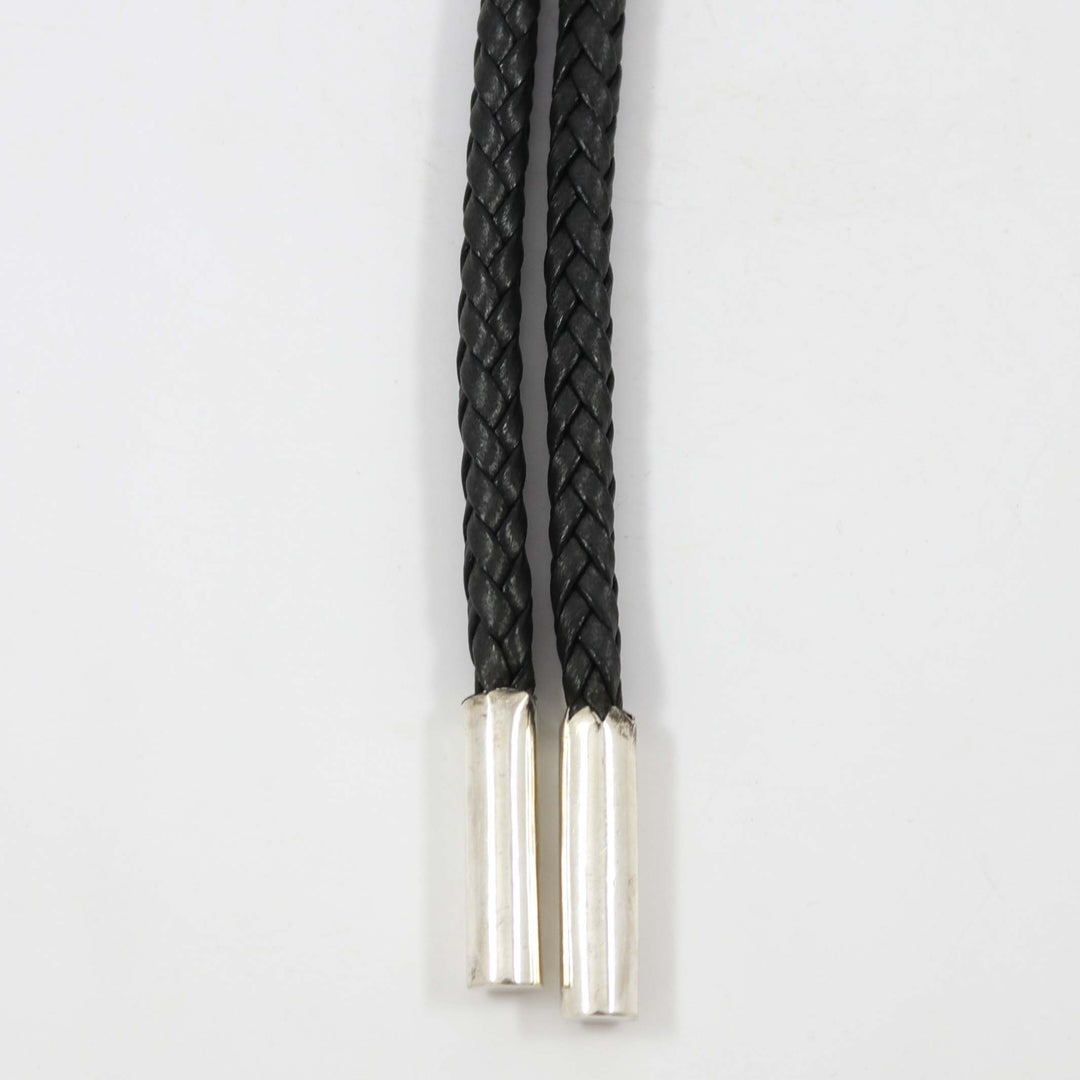 Kingman Turquoise Bola Tie by Joe and Angie Reano - Garland's