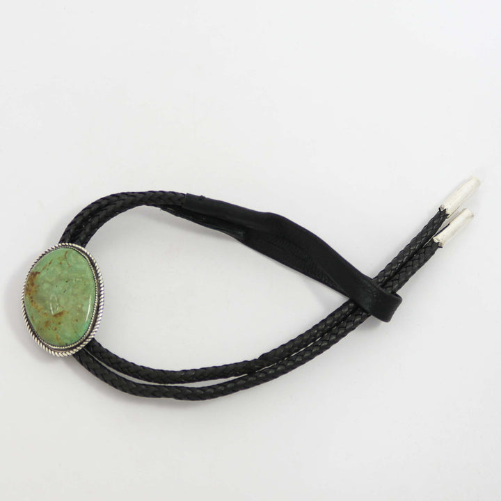 Kingman Turquoise Bola Tie by Joe and Angie Reano - Garland's