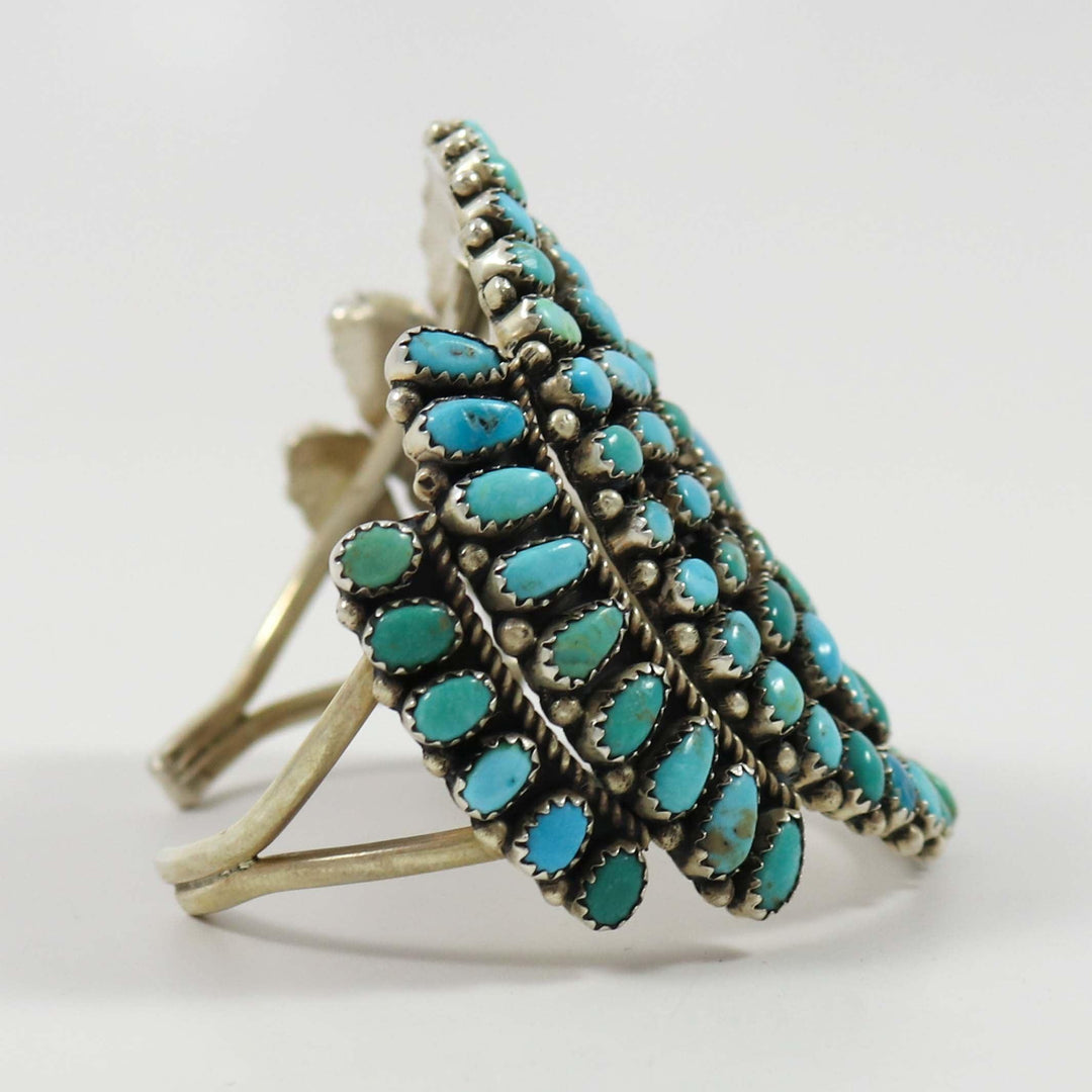 Kingman Turquoise Cluster Cuff by Brian Martinez - Garland's