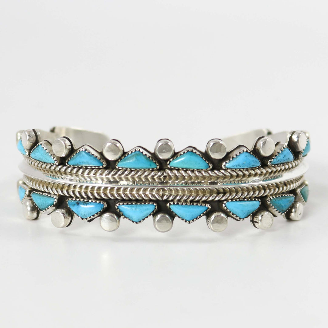 Kingman Turquoise Cuff by Billy Betoney - Garland's