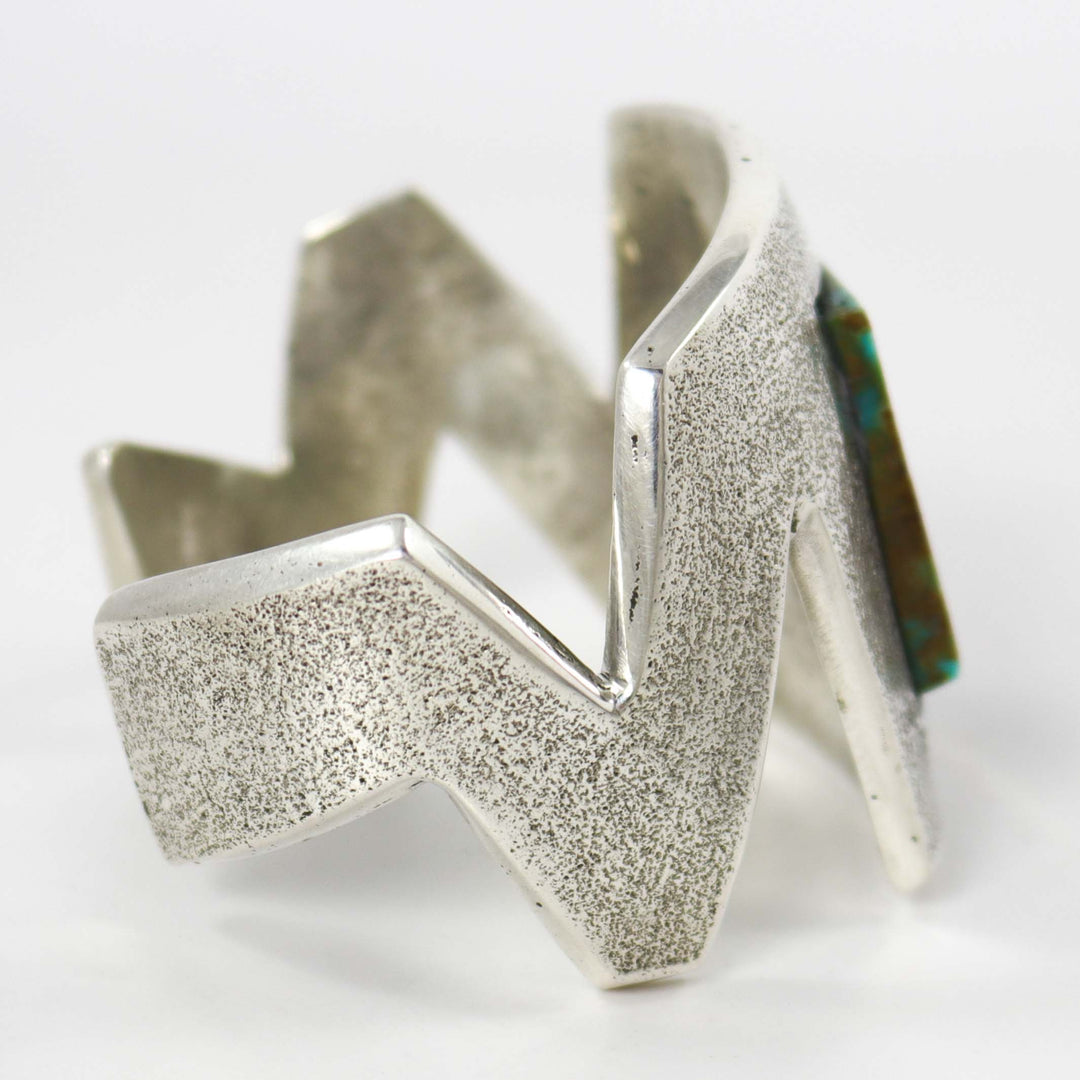 Kingman Turquoise Cuff by Thomas Banyacya Jr. - Garland's