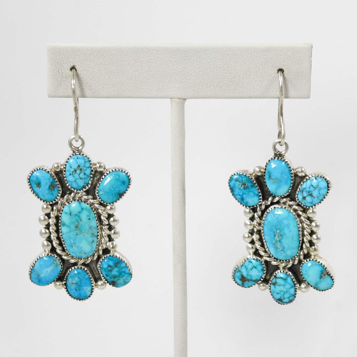 Kingman Turquoise Earrings by Carlo Lonjose - Garland's