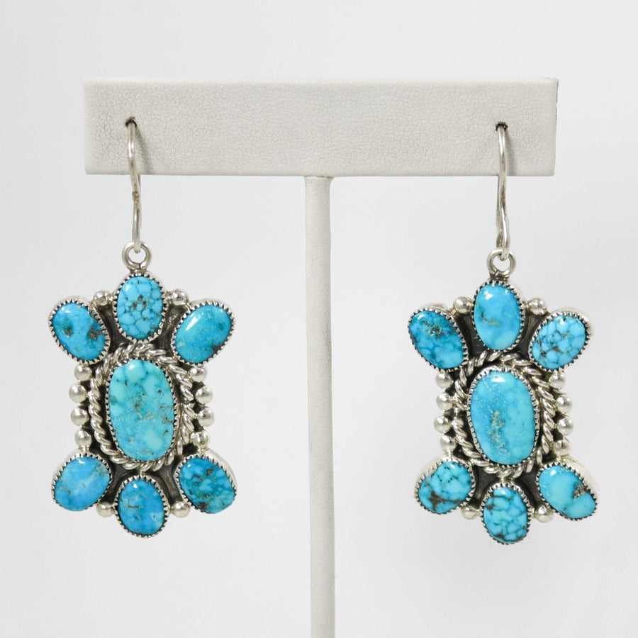 Kingman Turquoise Earrings by Carlo Lonjose - Garland's