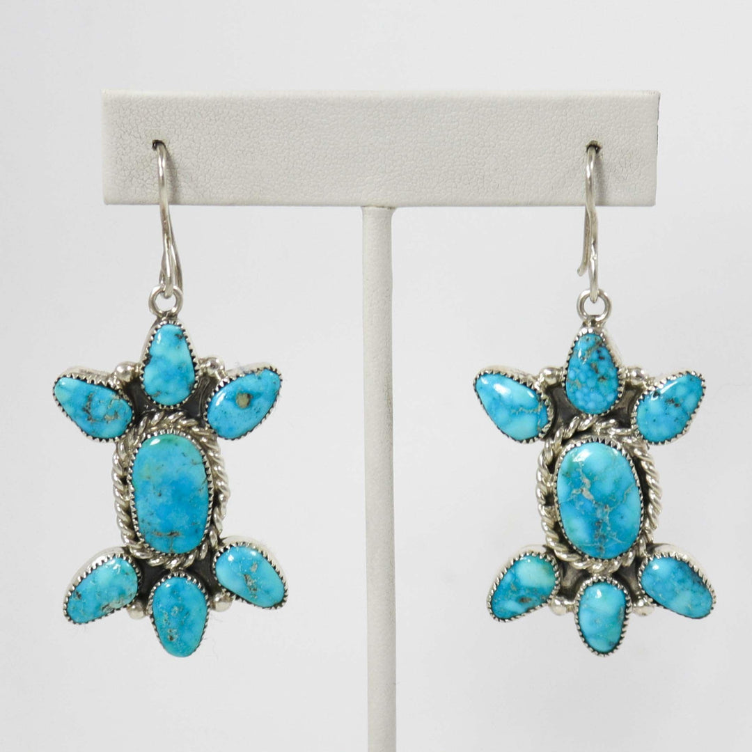 Kingman Turquoise Earrings by Carlo Lonjose - Garland's