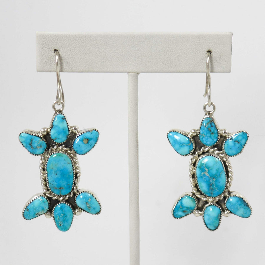 Kingman Turquoise Earrings by Carlo Lonjose - Garland's
