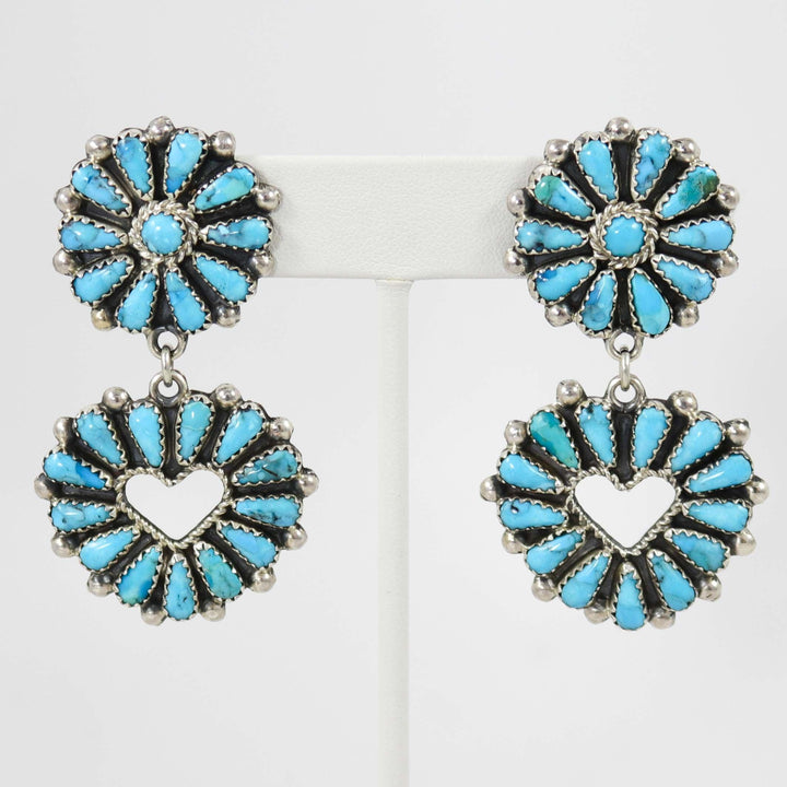 Kingman Turquoise Earrings by James Freeland - Garland's