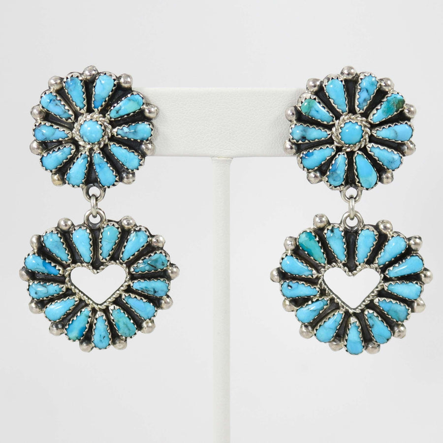 Kingman Turquoise Earrings by James Freeland - Garland's