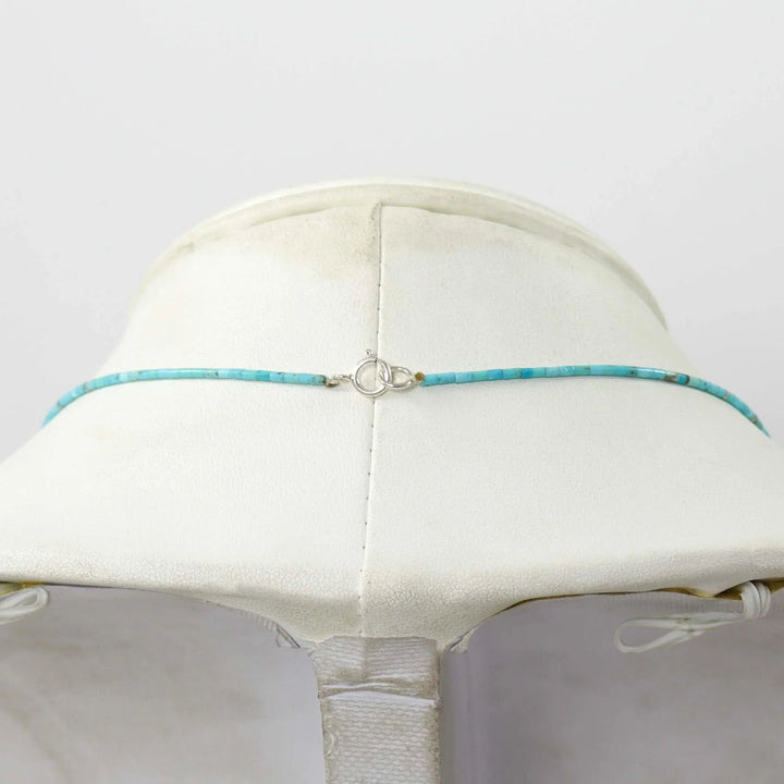 Kingman Turquoise Heishi Necklace by Joe Jr. and Valerie Calabaza - Garland's