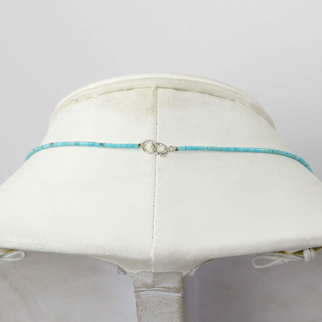 Kingman Turquoise Heishi Necklace by Joe Jr. and Valerie Calabaza - Garland's