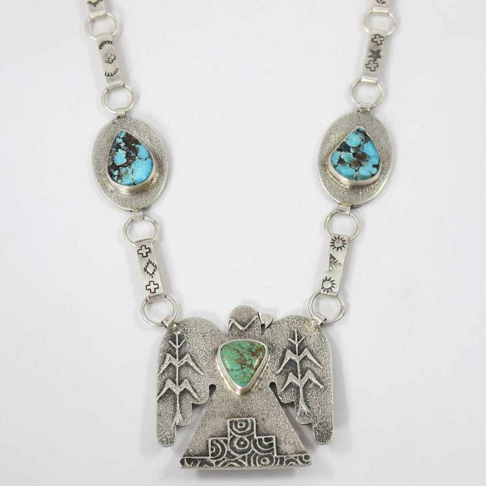 Kingman Turquoise Necklace by Noah Pajarito - Garland's