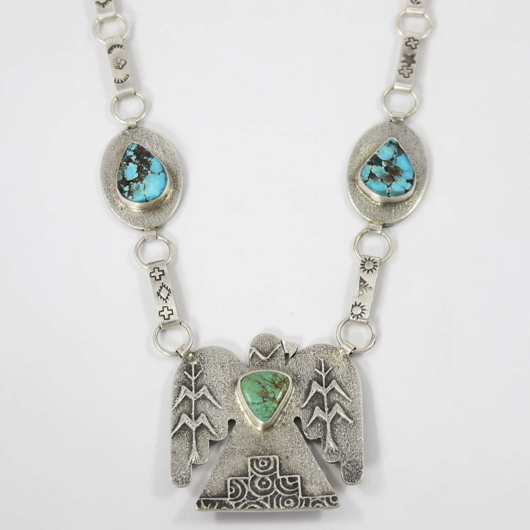 Kingman Turquoise Necklace by Noah Pajarito - Garland's
