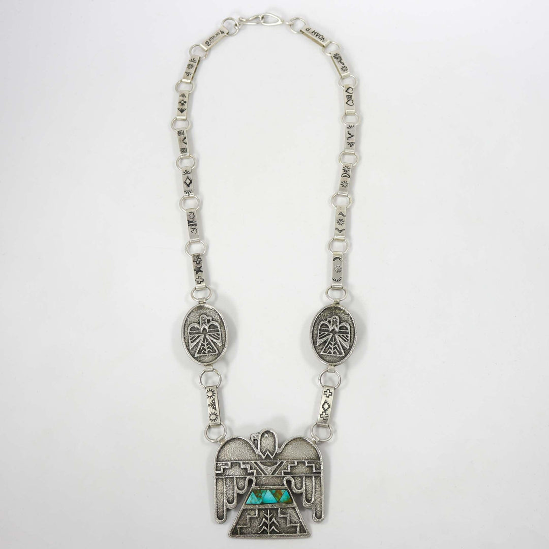 Kingman Turquoise Necklace by Noah Pajarito - Garland's