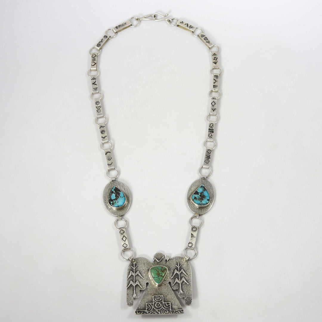Kingman Turquoise Necklace by Noah Pajarito - Garland's