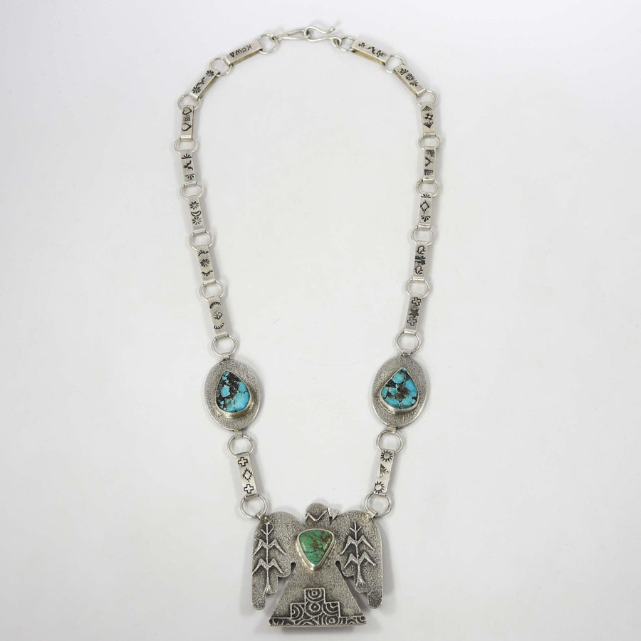 Kingman Turquoise Necklace by Noah Pajarito - Garland's